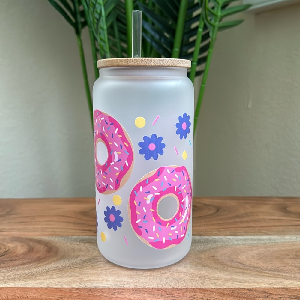 Donut Can Glass Cup 🍩